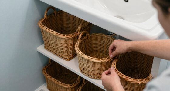 She Added Vintage Wicker Baskets to Her Family Bathroom — So Much Storage!