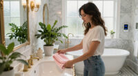 She Turned Her Builder-Grade Bathroom Into A Serene, Parisian Escape
