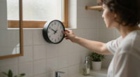 I Moved A Clock To My Bathroom, And It Changed My Morning Routine Forever